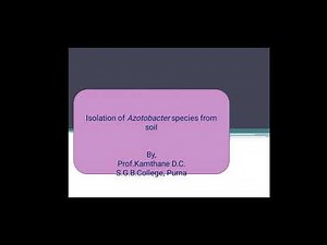 Isolation of Azotobacter species from soil.