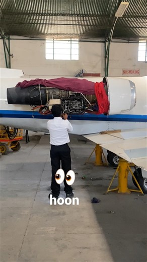 Look at the Aircraft jet Engine inside the view 😨#ame #aviation #aircraft