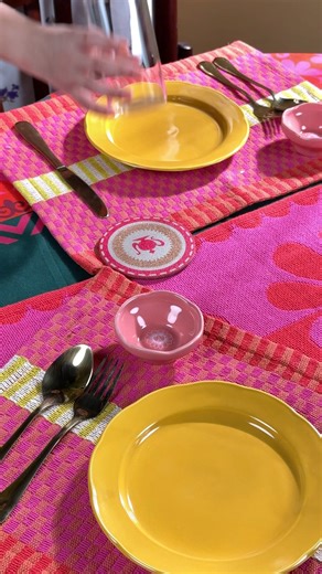 Mood: Maximum color, maximum joy. This table setting is the only main character we need. (Khaadi Home, The Home Cafe) | Khaadi The Home Cafe