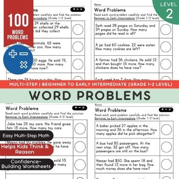 100 Problems | Addition, Subtraction & Multiplication Word Problems | Grade 1-2