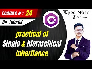 Lec # 24 - Example of Single and Hierarchical Inheritance in C# | #objectorientedprogramming | C#.