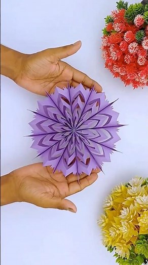 Christmas Paper Craft 🎄 How to Make 3D Snowflake Easily