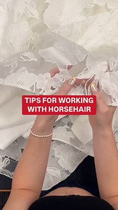 20K views · 100 reactions | Hemming a wedding dress with horsehair, here are a few tips when working with it! What are some of your tips? | Heming & Fitz | Facebook