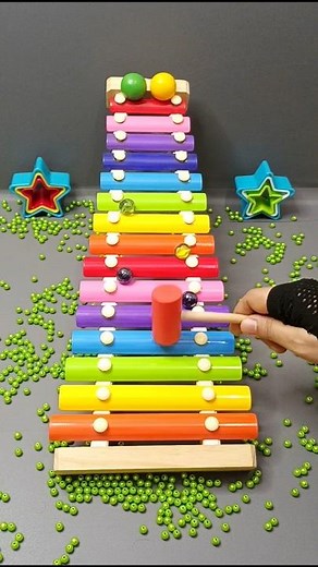 ASRM Satisfying xylophone sound with wooden balls and hammer...#shorts