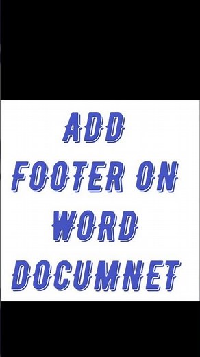 How to Add & Remove a Footer in Microsoft Word | Word Footer Tutorial #Shorts