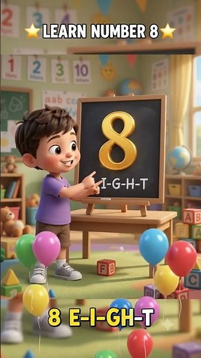 Learn Number 8️⃣ | Number Eight for Kids | Fun Counting for Toddlers 🥳