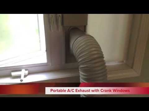 Portable air conditioner with crank / casement windows : DIY exhaust mount