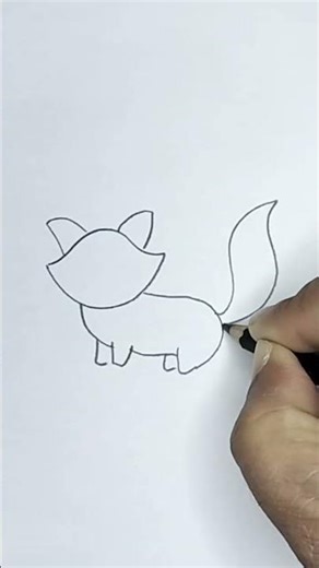 How to draw fox drawing #animaldrawing #numberdrawing #drawing