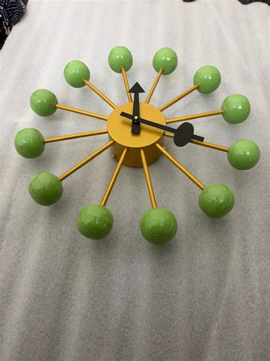 Handmade Green Starburst Clock – Mid Century Modern Atomic Wall Art (silent Quartz) - Etsy