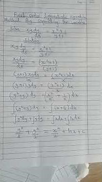 Quick way of solving first order differential equation #youtube #maths #education