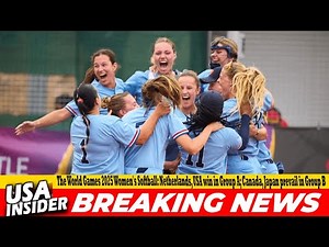 World Games 2025 Women’s Softball: USA, Netherlands, Canada & Japan Dominate Group Stage