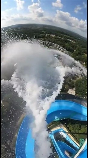 POV: A Giant Wall of Water Hits the Slide 💦😱