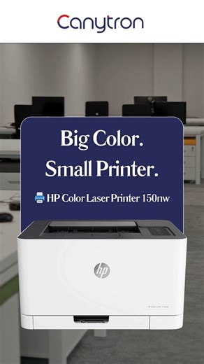 Canytron | Printer & Photocopier | Refurbished, New, Rental on Instagram: "🎨 Big Color. Small Printer. 🖨️ HP Color Laser Printer 150nw ⚡ Fast & sharp color printing 📶 Wireless & network ready 🏠 Ideal for home & small offices 📄 Clean prints. Zero hassle. 📞 Contact: +91 98240 79256 ✉️ Email: shah@canytron.com [Color Laser Printer] [Office Printing] [Wireless Printer] [HP Printer] #HPPrinter #LaserPrinter #OfficePrinter #WirelessPrinting #SmallBusinessPrinting"