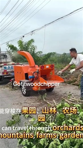 这是我们工厂生产的移动版树枝粉碎机，随时随地，户外作业，只喷到车上，就地取材，回收废木材，树干，树杈，粉碎后的物料可以卖出换现金，变废为宝，适合农场，花卉种植园，果树果园，园林绿化，森林养护，道路市政，如果你感兴趣，请联系我首页联系方式#木材破碎机 #树枝粉碎机 #gofitwoodchipper #DiscChipper #woodshredder #branchchipper #Landscaping #Chipeadora #compost