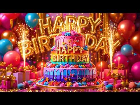 Best Happy Birthday Song🌈 Colorful Birthday Video