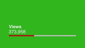 Live count social media animation green screen