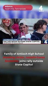 Protestors, family of Antioch High School shooting victim rally outside of State Capitol