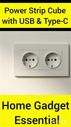 Power Strip Cube with USB & Type-C | 4-Outlet Multi Socket for Home #Powerstrip