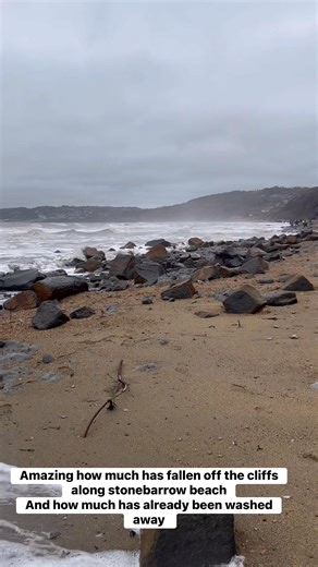 The video just doesn’t show the scale of the size of the fall along Charmouth Beach I was going to get up there to give it some scale by after the comments about putting myself in danger thought better of it | Charmouth Fossils