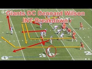 Giants DC Dennard Wilson Interception Film Breakdown