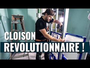 On installe une CLOISON TECHNIQUE REVOLUTIONNAIRE Chantier LJVS