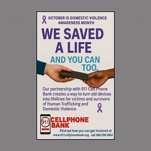 Donate your old cell phone to help victims of domestic violence and human trafficking We are thrilled to announce our partnership with 911 Cell Phone Bank! They assist us by collecting cell phones, tablets, and laptops that are never reclaimed from our evidence unit. These devices are wiped, and then distributed to agencies' victim services units, providing them at no cost to victims during challenging times. During the month of October, the WCSO victim services unit is collecting old cellphone 