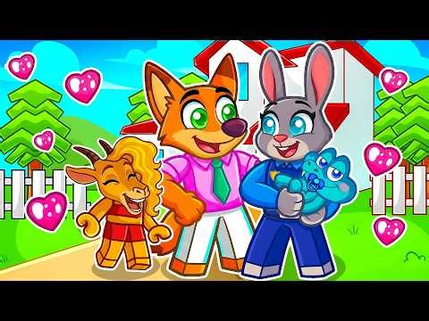 Nick and Judy Start a CRAZY ZOOTOPIA FAMILY in Roblox! (Zootopia 2)