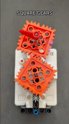 Square Gears Meshing in Slow Motion