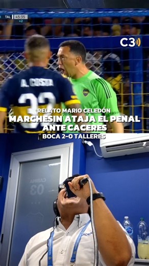 Cadena3deportes on Instagram: "MARCHESIN MARCHESIN 🧤🎙 Siendo una de las figuras del partido y destacado por sus compañeros, Agustín Marchesin atajaba un penal clave para Boca sobre el final del primer tiempo ante la ejecución de Mateo Caceres para Talleres. Relato @mario.celedon7 📻 Cadena 3 ▶️ YouTube 📲 App oficial en iOS y Android 🔗 cadena3.com #bocajuniors #marchesin #penal"