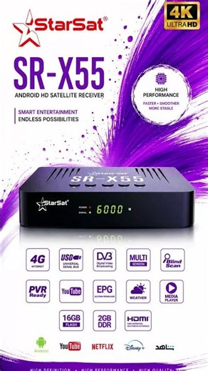 Starsat SR-X55 4K Android Satellite Receiver | Unboxing & Review 2026 #Starsat #StarsatSRX55 #new
