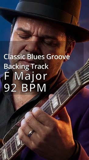 Classic Blues Groove Backing Track – 92 BPM – F Major
