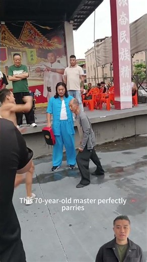 This 70 year old master perfectly parries and destroys your joints in the exact same motion! #kungfu