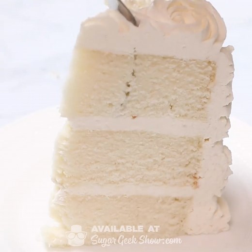 White velvet cake is basically red velvet without the red. It’s a buttermilk cake base that results in a VERY soft, fluffy and moist cake. If you leave out all the color and the cocoa powder you have yourself a nice white velvet cake. Neat huh?! The buttermilk gives this southern inspired cake it’s rich and velvety texture. https://sugargeekshow.com/recipe/white-velvet-cake/ | Sugar Geek Show