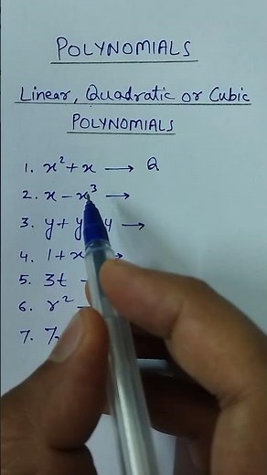 Linear, Quadratic or Cubic Polynomial