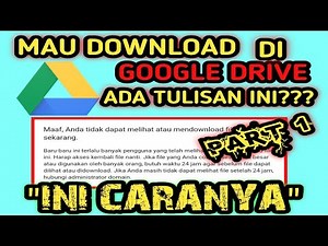 PES 2013 - (Part 1) Cara Download di Link Google Drive Tanpa Harus Menunggu 24 Jam