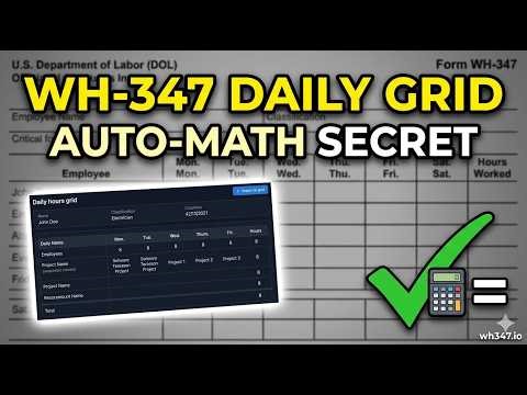 How to Create a Davis-Bacon Timecard for WH-347