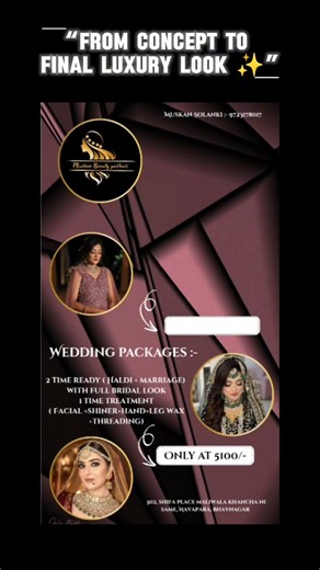 Bridal Package Poster Design | Beauty Parlour Graphic Design | Poster Making Tutorial | DesignxMD