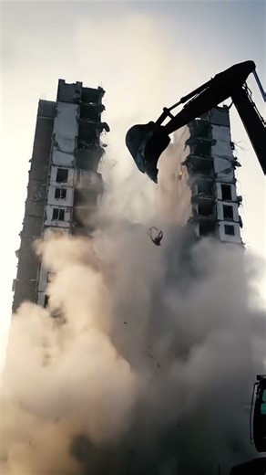 Excavator detroy oldest builing 19 #automobile #ihavethisthingwithplants #drone