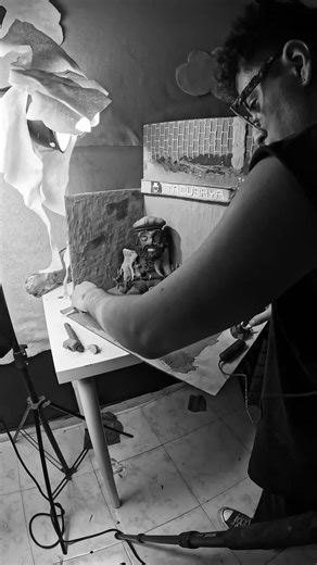 the satisfying sounds of making a horror claymation 🖤 | Claymation