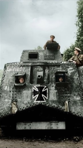 CAPTURED GERMAN TANK WW1 #history #viral #tank #battlefield1