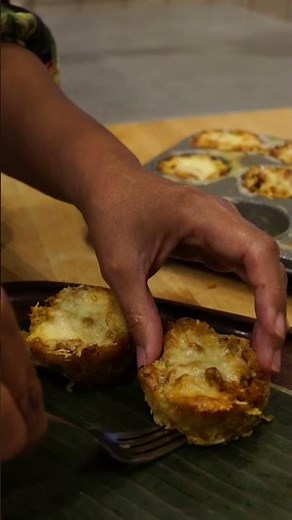 Mini #pastelón, with sweet plantains, picadillo & cheese are one of favorite treats. #easyrecipe