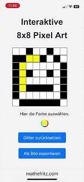 So einfach machst du Pixel Art online 🟩🟨🟥 Pixel Generator #Shorts