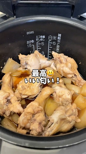 [Easy Recipe] Just put it in the rice cooker! Delicious stewed chicken wings and radish 😋 #EasyRe...