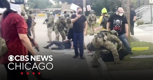 Fiery confrontations between protesters and ICE agents in Broadview