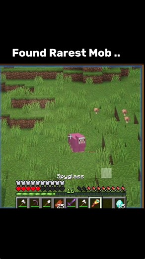 Minecraft Rarest Mob #shorts #minecraftmemes