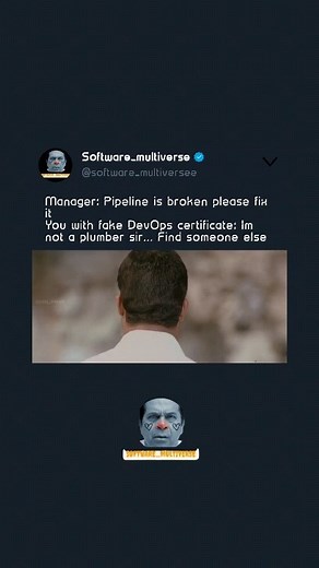 software_multiversee on Instagram: "Kindhi sthayi vallaki ardamkadhu minimum devops certification chesi undali😂😂 . . . Follow @software_multiversee for more . . . . #software_multiverse #software_multiversee"