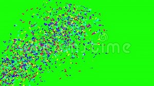 Multicolored Confetti Party Popper Explosion Isolated on Green Screen Background Stock Video - Video of decoration, gift: 148021015