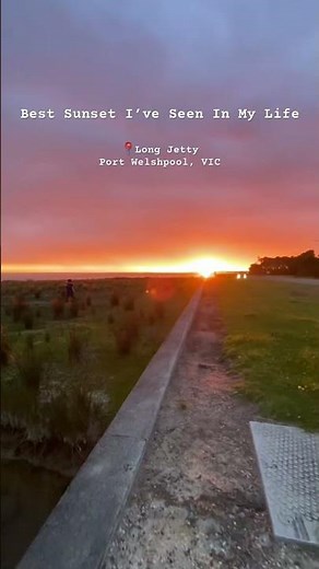 Best Sunset In My Life in Port Welshpool☀️ #campingaustralia #longjetty