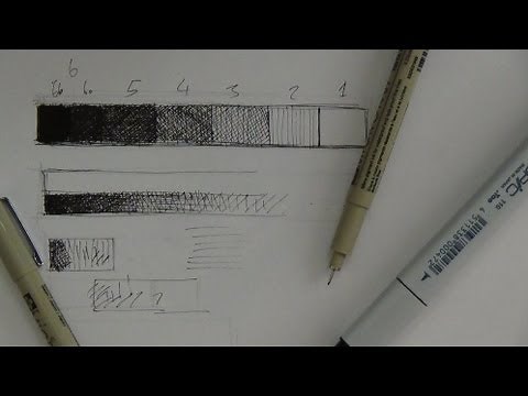 Pen & Ink Drawing Tutorial | Value scale and blending