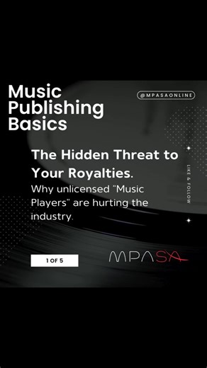 Music Publishers AssociationSA | It looks like a music player, but it’s actually taking money away from creatives and our industry. 🛑💸 Many of these apps sit right on our... | Instagram